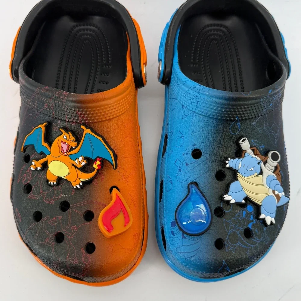 Crocs Pokemon Versus Classic Clog Charizard Blastoise Black Men 7/Women 9 Charm